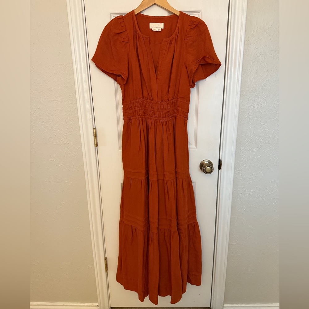 Anthropologie Somerset Linen Maxi Dress XS - Picture 3 of 7